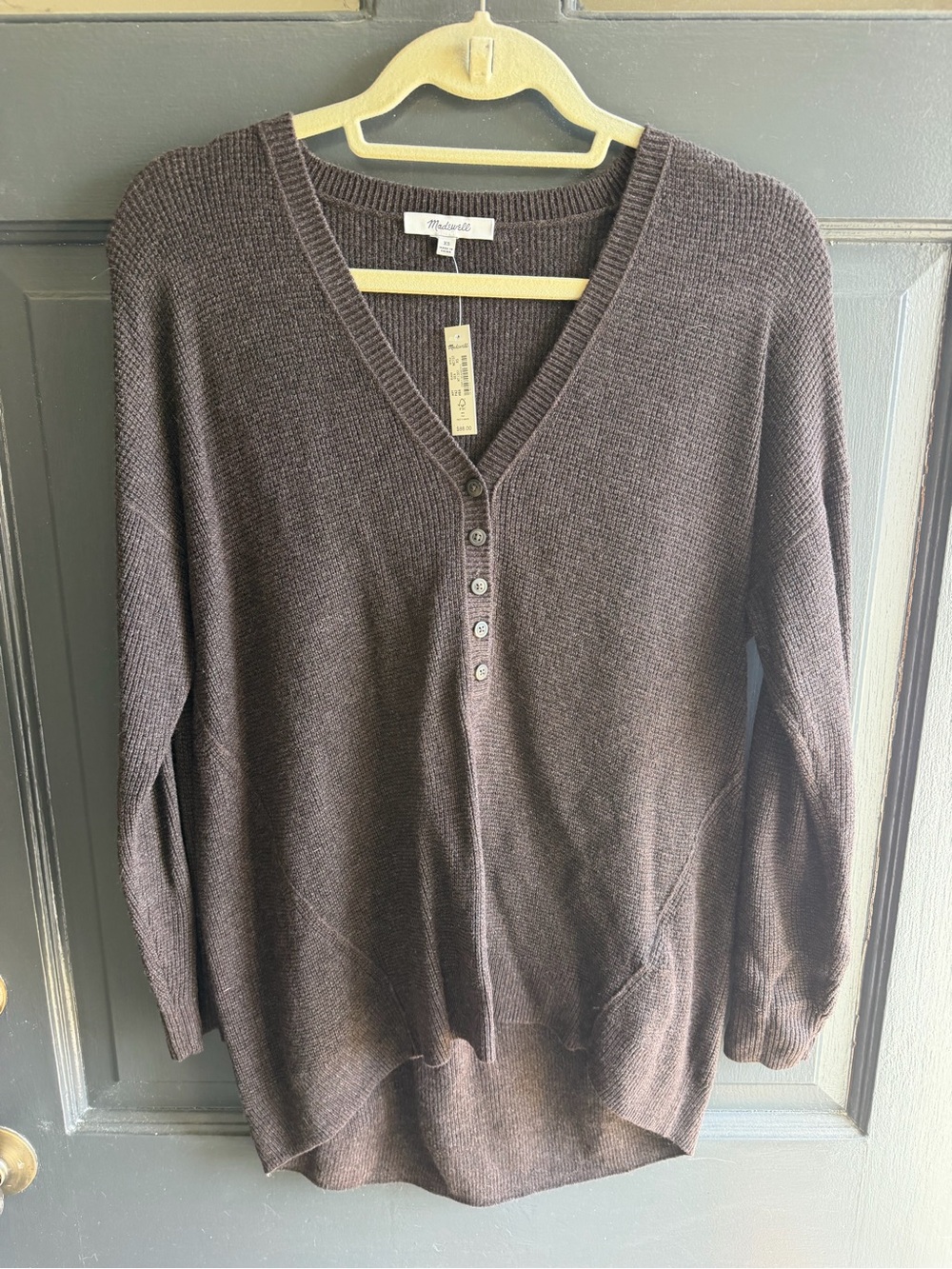 Madewell V-Neck Henley Sweater